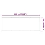 vidaXL Vertikálna markíza bledozelená 100x600 cm oxfordská látka – Obrázok 5