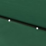 vidaXL Záhradný slnečník s LED, oceľová tyč, zelený 2x3 m – Obrázok 3
