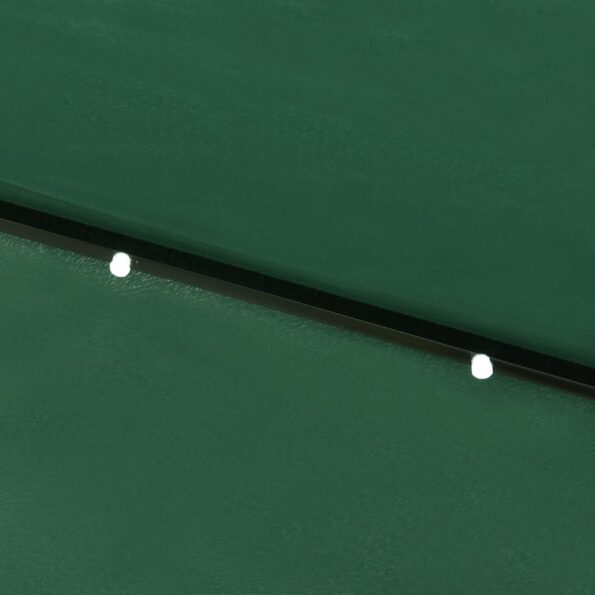 vidaXL Záhradný slnečník s LED, oceľová tyč, zelený 2x3 m – Obrázok 3