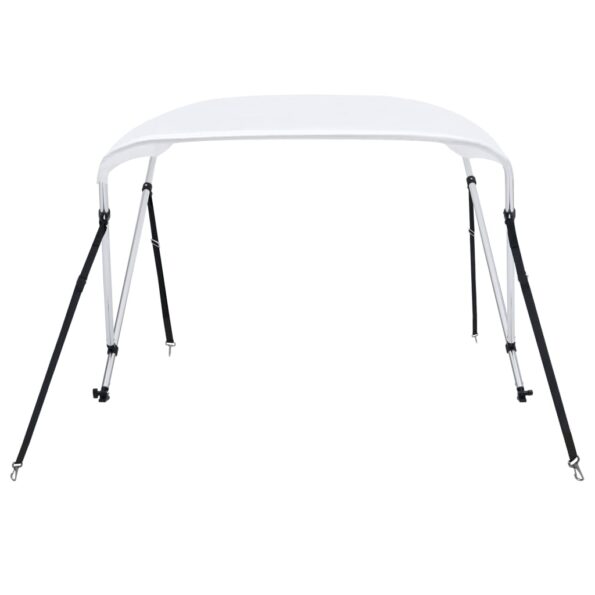 vidaXL Strieška Bimini s 2 oblúkmi biela 180x130x110 cm – Obrázok 3