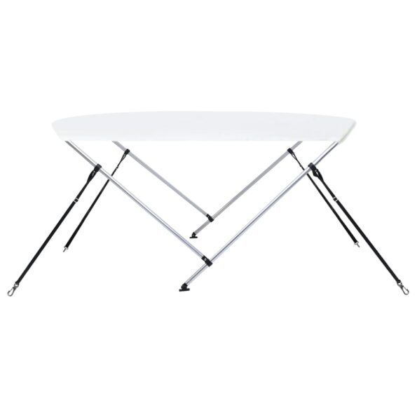 vidaXL Strieška Bimini s 2 oblúkmi biela 180x130x110 cm – Obrázok 4