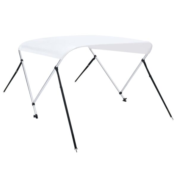 vidaXL Strieška Bimini s 2 oblúkmi biela 180x130x110 cm – Obrázok 5