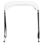 vidaXL Strieška Bimini s 2 oblúkmi biela 180x130x110 cm – Obrázok 6