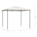 vidaXL Altánok 3x3x2,6 m krémový 160 g/m² – Obrázok 4