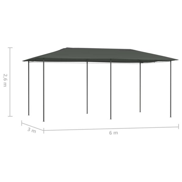 vidaXL Altánok 2,98x5,3x2,59 m antracitový 160 g/m² – Obrázok 4