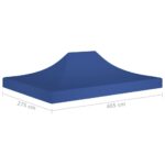 vidaXL Strecha na párty stan 4x3 m, modrá 270 g/m² – Obrázok 6