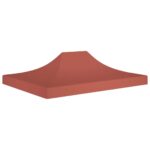 vidaXL Strecha na párty stan 4x3 m, tehlová farba 270 g/m²