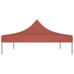vidaXL Strecha na párty stan 4x3 m, tehlová farba 270 g/m² – Obrázok 4