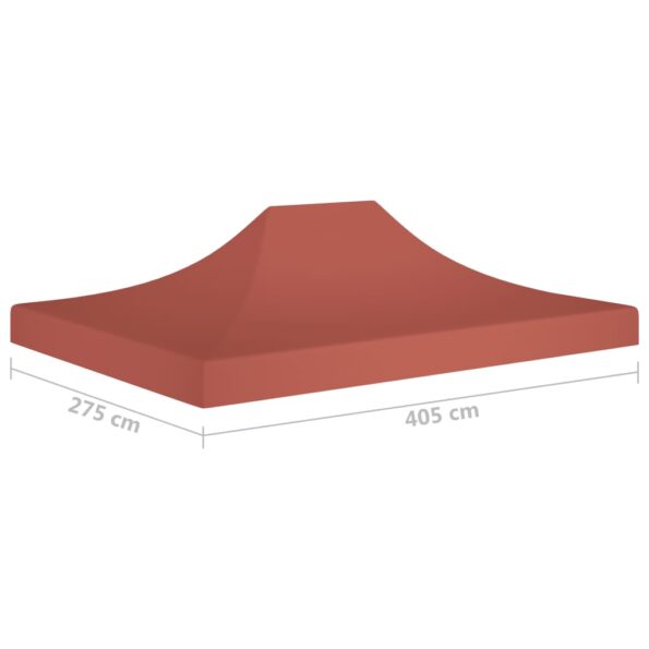 vidaXL Strecha na párty stan 4x3 m, tehlová farba 270 g/m² – Obrázok 6