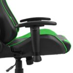 vidaXL Otočná herná stolička zelená PVC – Obrázok 6