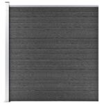 vidaXL Plotový panel WPC 175x186 cm čierny