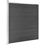 vidaXL Plotový panel WPC 175x186 cm čierny – Obrázok 2