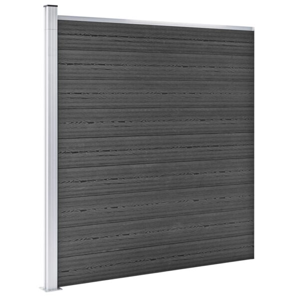 vidaXL Plotový panel WPC 175x186 cm čierny – Obrázok 2