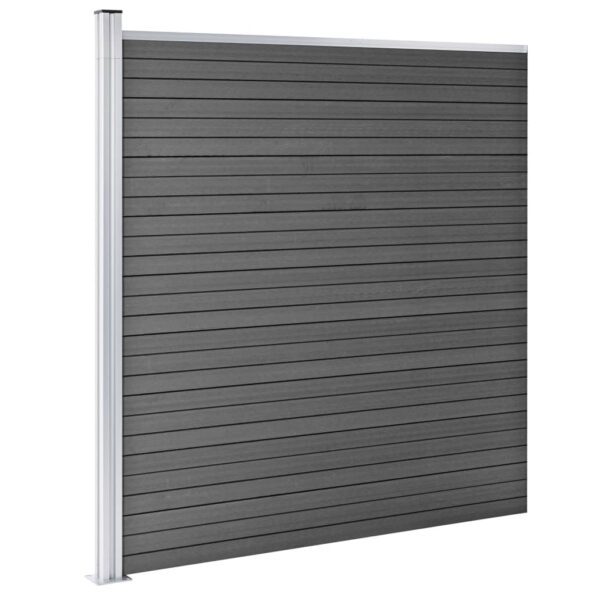 vidaXL Plotový panel WPC 175x186 cm čierny – Obrázok 3