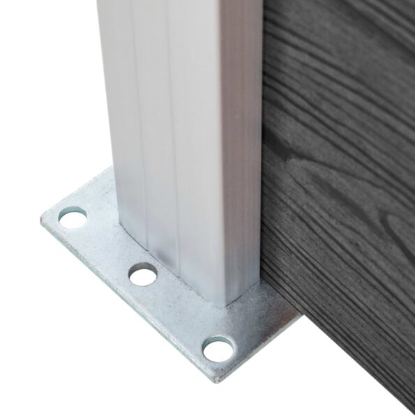 vidaXL Plotový panel WPC 175x186 cm čierny – Obrázok 6