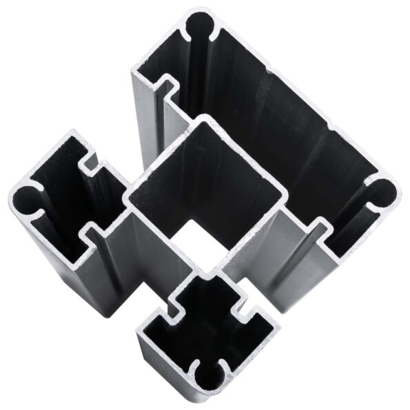 vidaXL Plotový panel WPC 175x186 cm čierny – Obrázok 8