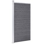 vidaXL Plotový panel WPC 95x186 cm sivý – Obrázok 2