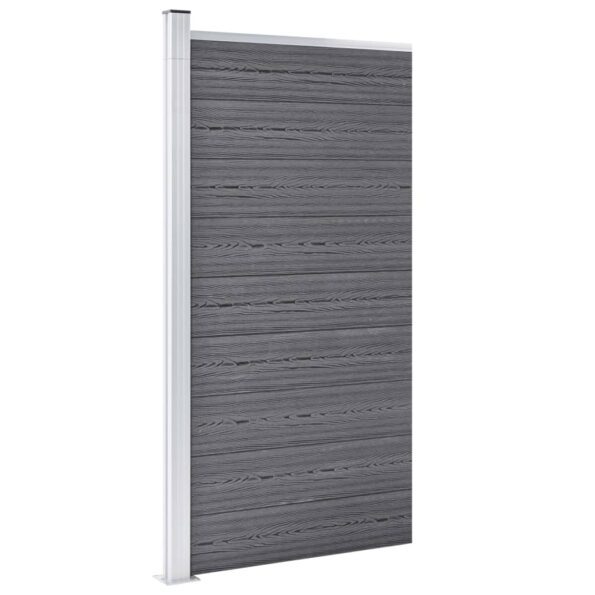 vidaXL Plotový panel WPC 95x186 cm sivý – Obrázok 2