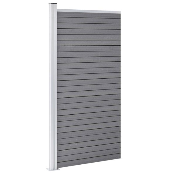 vidaXL Plotový panel WPC 95x186 cm sivý – Obrázok 3