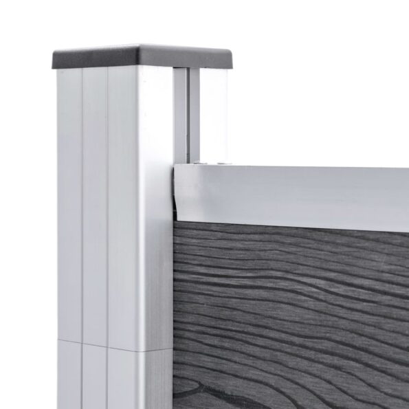 vidaXL Plotový panel WPC 95x186 cm sivý – Obrázok 5