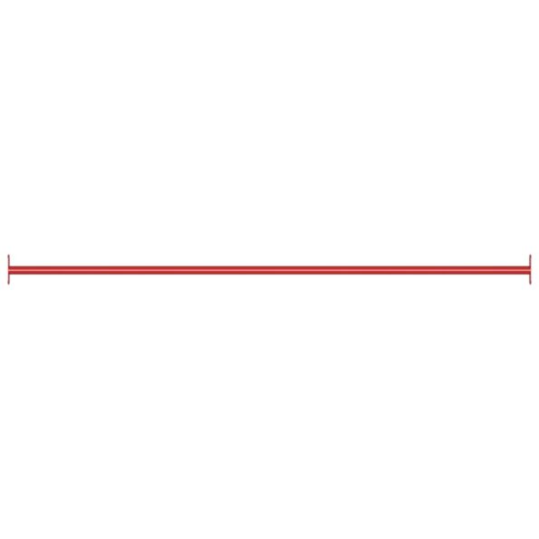 vidaXL Otočná tyč 125 cm oceľová červená – Obrázok 3
