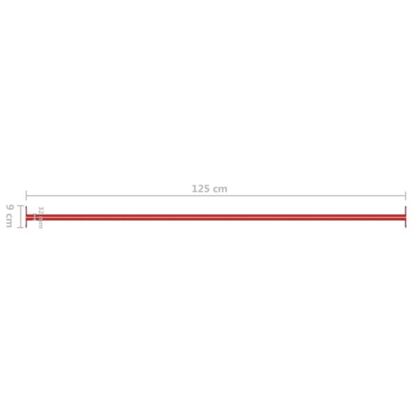 vidaXL Otočná tyč 125 cm oceľová červená – Obrázok 6