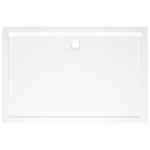 vidaXL Obdĺžniková sprchová vanička z ABS biela 80x120 cm – Obrázok 4