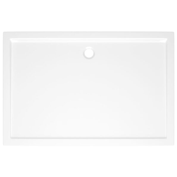 vidaXL Obdĺžniková sprchová vanička z ABS biela 80x120 cm – Obrázok 4