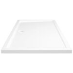 vidaXL Obdĺžniková sprchová vanička z ABS biela 80x120 cm – Obrázok 5
