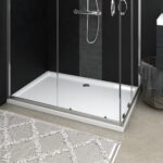 vidaXL Obdĺžniková sprchová vanička z ABS biela 80x120 cm