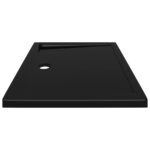 vidaXL Obdĺžniková sprchová vanička z ABS čierna 80x100 cm – Obrázok 4