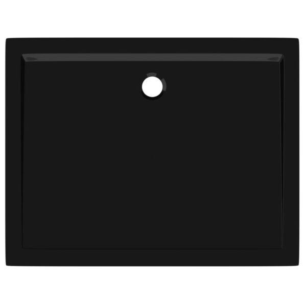 vidaXL Obdĺžniková sprchová vanička z ABS čierna 80x100 cm – Obrázok 5