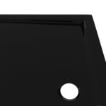 vidaXL Obdĺžniková sprchová vanička z ABS čierna 80x100 cm – Obrázok 6
