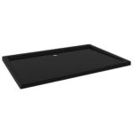 vidaXL Obdĺžniková sprchová vanička z ABS čierna 80x120 cm – Obrázok 2