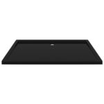vidaXL Obdĺžniková sprchová vanička z ABS čierna 80x120 cm – Obrázok 3