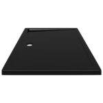 vidaXL Obdĺžniková sprchová vanička z ABS čierna 80x120 cm – Obrázok 4