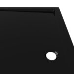 vidaXL Obdĺžniková sprchová vanička z ABS čierna 80x120 cm – Obrázok 6