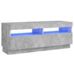 vidaXL TV skrinka s LED svetlami betónová sivá 100x35x40 cm – Obrázok 2