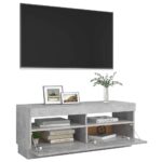 vidaXL TV skrinka s LED svetlami betónová sivá 100x35x40 cm – Obrázok 7