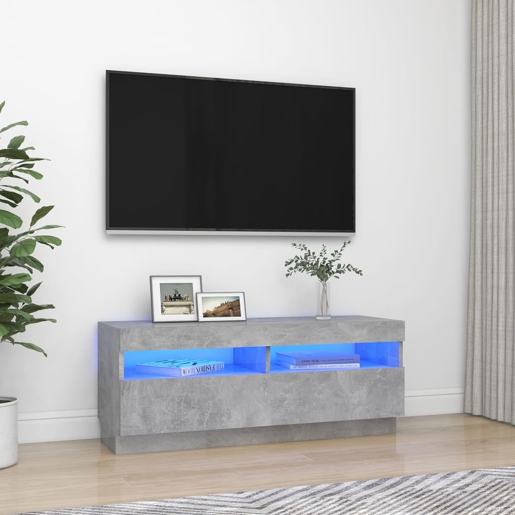 VXL8720286218686_m_en_hd_1.jpg vidaXL TV skrinka s LED svetlami betónová sivá 100x35x40 cm – Obrázok 1