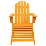 vidaXL Záhradná stolička Adirondack s otomanom jedľový masív oranžová – Obrázok 2