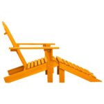 vidaXL Záhradná stolička Adirondack s otomanom jedľový masív oranžová – Obrázok 3