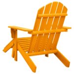 vidaXL Záhradná stolička Adirondack s otomanom jedľový masív oranžová – Obrázok 4