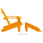 vidaXL Záhradná stolička Adirondack s otomanom jedľový masív oranžová – Obrázok 5