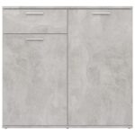 vidaXL Komoda, betónovo sivá 80x36x75 cm, kompozitné drevo – Obrázok 6