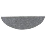 vidaXL Schodové rohože, samolepiace, 5 ks, 56x17x3 cm, svetlosivé, polkruhové – Obrázok 6