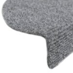 vidaXL Schodové rohože, samolepiace, 5 ks, 56x17x3 cm, svetlosivé, polkruhové – Obrázok 7