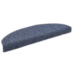 vidaXL Schodové rohože, samolepiace, 5 ks, 65x21x4 cm, modré, polkruhové, veľké – Obrázok 4
