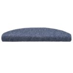 vidaXL Schodové rohože, samolepiace, 5 ks, 65x21x4 cm, modré, polkruhové, veľké – Obrázok 5