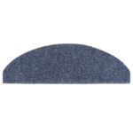 vidaXL Schodové rohože, samolepiace, 5 ks, 65x21x4 cm, modré, polkruhové, veľké – Obrázok 6